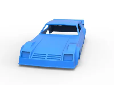 Shell of Vintage Funny Car Scale 1 to 25 3D print model