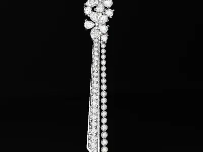 Luxury Diamond Earings 3D print model