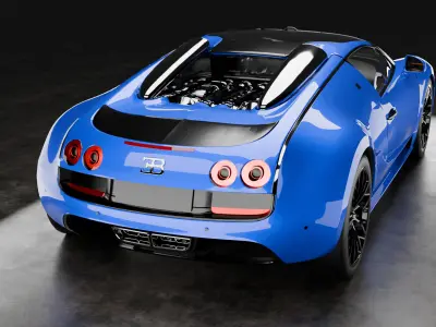 Bugatti veyron with interior 3D model