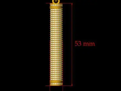 Simple Diamond Pendant - 0079 3D print model