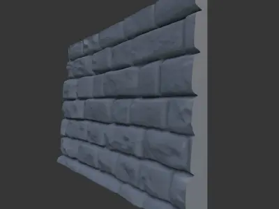 Chipped Stone Wall Structural 3D model
