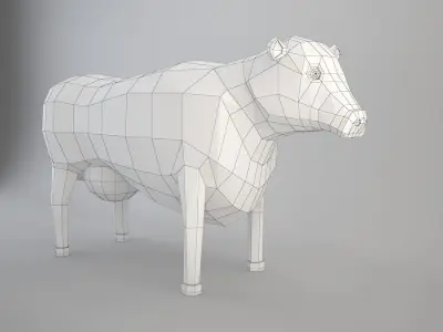 Cartoon Cow 3D model order