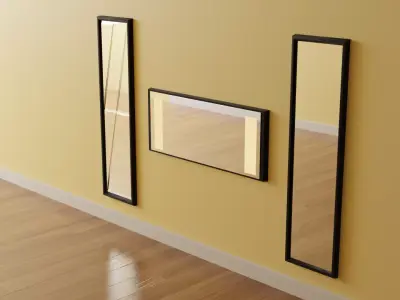 3MirrorPack window with flower Free low-poly 3D model