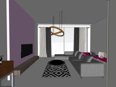 Modern Living room Set Type A 3D model