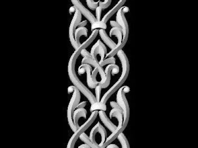 Central decor ornament for furniture 3D model 476