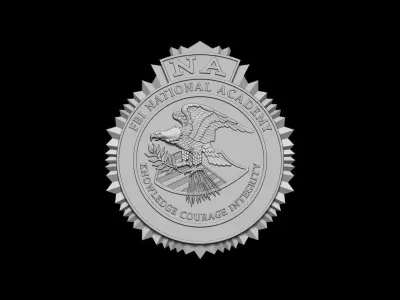FBI national academy seal 3D print model