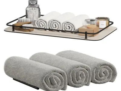 Bathroom Decorative Set 3D model