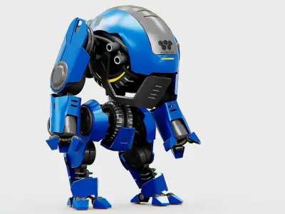 NEMO FIGHTER BOT Rigged for Unreal Engine - Unity - MIXAMO 3D model