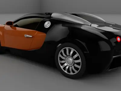 Bugatti Vyeron Low-poly 3D model