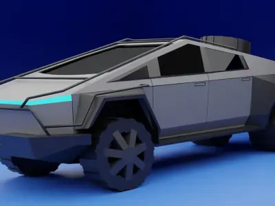 Tesla Cybertruck Hyperpunk Edition 6x6 3D model