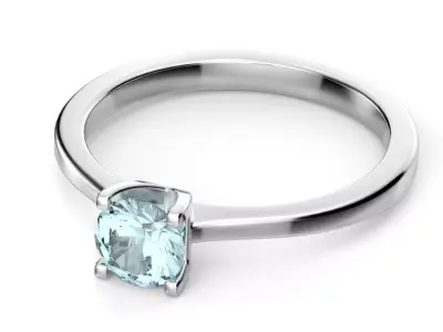 Ring with one gemstone Free 3D model order
