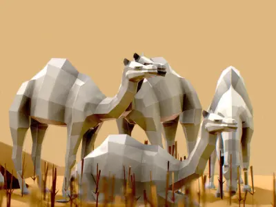 Camel Low-poly 3D model