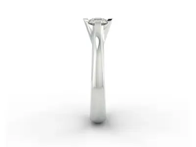 D-1612 solitaire diamond engagement ring 3D print model