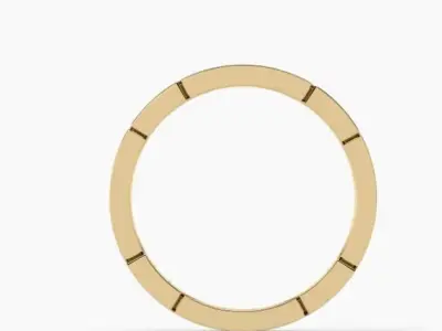 Gold ring 3D print model 15