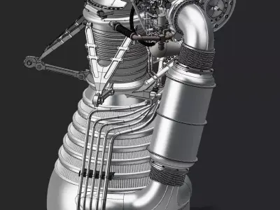 Rocketdyne  H-1 Rocket Engine 3D print model