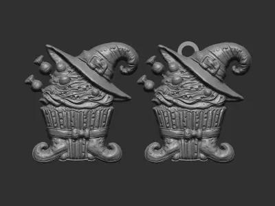 witch hat cup cake decor 2  3D print model