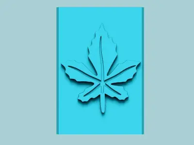 Stamp 66 - Autumn Leaf - Fondant Decoration Maker Toy 3D print model