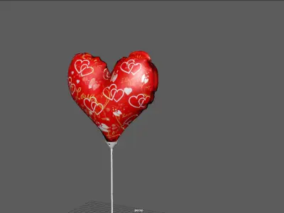 BALLOON I LOVE YOU Low-poly 3D model