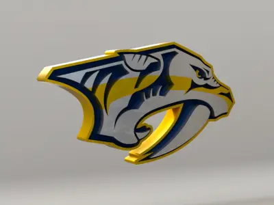 NHL Nashville Predators Team Logo 3D model