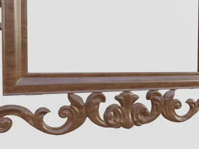 Wood Carved Frame 3D print model