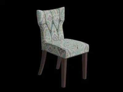 Tufted Back Dining Chair 3D model