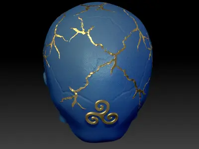 Celtic Skull II - STL 3D Print Model High-Polygon 3D print model