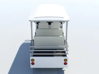 Electric Buggy Golf Cart Utility Low-poly 3D model