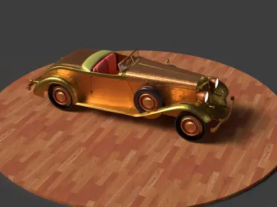 Chinese vintage car   Low-poly 3D model from CGTrader