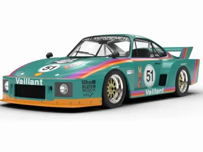 Porsche 935 K2 1977 Kremer  Racing  3D model