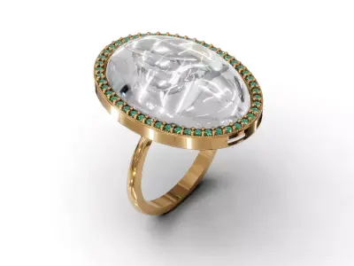 Oval Ring and Pendant Oval Ring and Pendant 3D print model