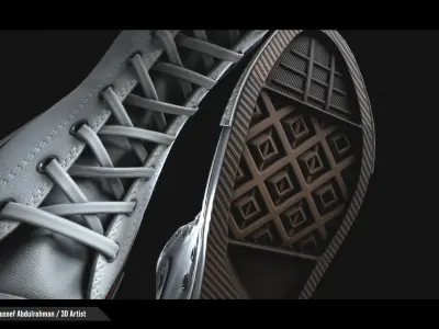 Converse Shoes 3D Model 3D model