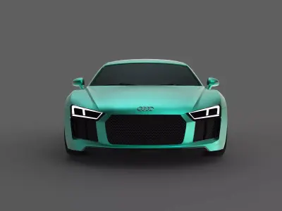 Audi R8  3ds Max 3D Model with Renders 3D model