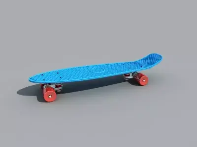 vintage skateboard 3D model