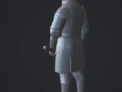 3D Model of Medieval Warrior With an Axe 3D model
