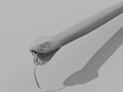 Rattlesnake Snake Shape 3D model