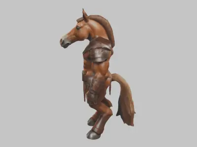 Fantasy Stylized Human Horse Character Low-poly 3D model