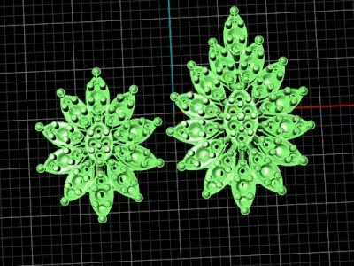 free jewelry pendant and earring Free 3D print model