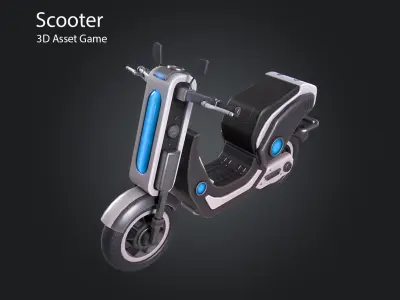 Scooter Low-poly 3D model Low-poly