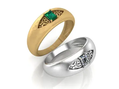 EMRELD CUTT RING 3D print model buy