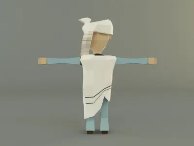 low polygon man 01 3D model