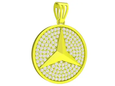 A7600 Car Logo Diamond Men Pendant 3D print model