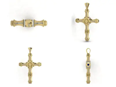 Pendant od 5 cross 3D print model