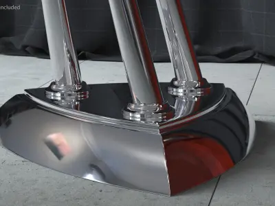 Woman Basketball Championship Trophy 3D model