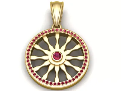 Wheel Pendent  3D print model