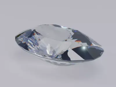 Oval Diamond Ideal Cut 3D model