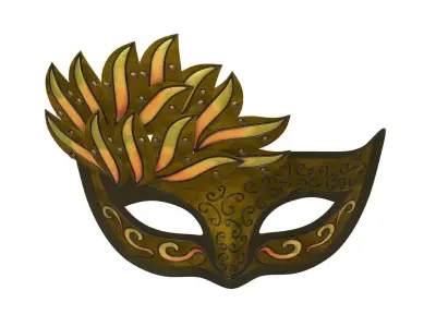 Carnival Venetian mask 3D model