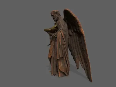 Old Man Statue Low-poly 3D model