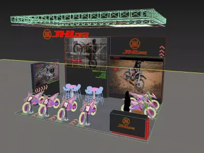 Two wheel car show 3D model