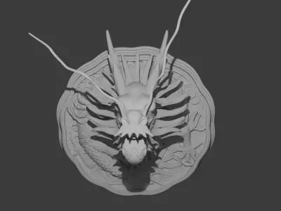 Majestic Dragon Wall Mount 3D print model