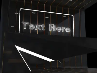 Stand Yellow Free 3D model